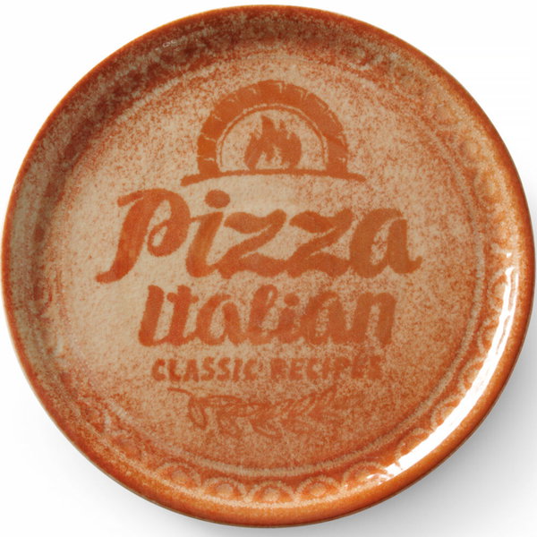 Talerz do pizzy z porcelany Recipe Collection Brick Red śr. 33 cm - zestaw 6
