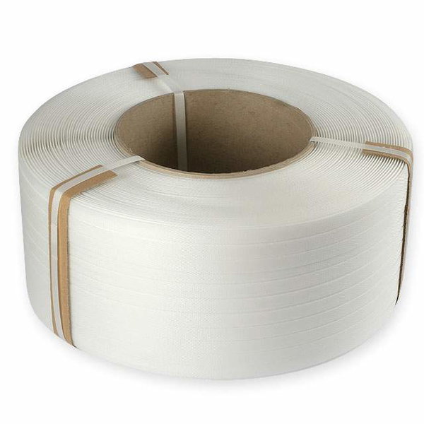 TAŚMA SPINAJĄCA PP 12 mm x 0,55 mm x 3000 m biała- Mocna