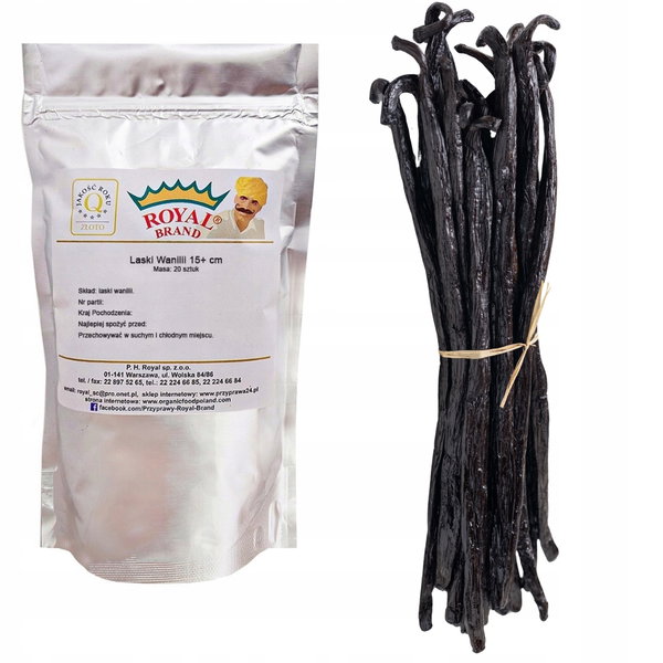 WANILIA LASKA WANILII 1KG PREMIUM XXL 14-20CM DŁUGIE GRUBE LASKI WANILII