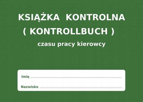 Książka czasu pracy kierowcy KONTROLLBUCH PL - DE - 10 szt.