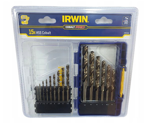 KOMPLET WIERTEŁ DO METALU HSS PRO COBALT 1.5-10MM 15 SZTUK - I-IW3036501