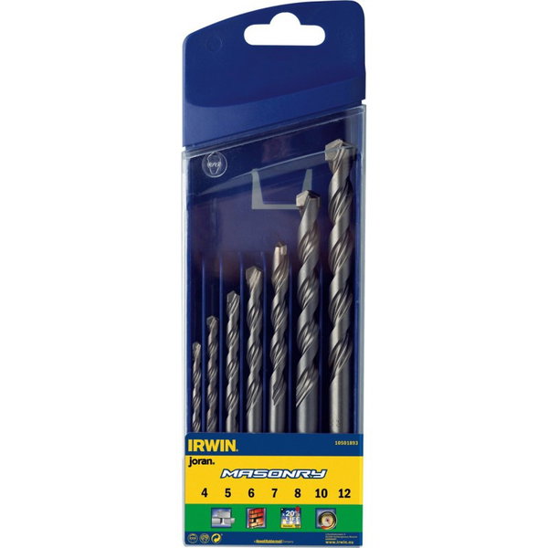 KOMPLET WIERTEŁ DO BETONU MASONRY 7 SZTUK 4-12MM - I-10501893