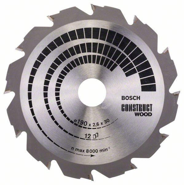 PIŁA TARCZOWA H CONSTRUCT WOOD 190 2,6 30Z12 - B 2608640633