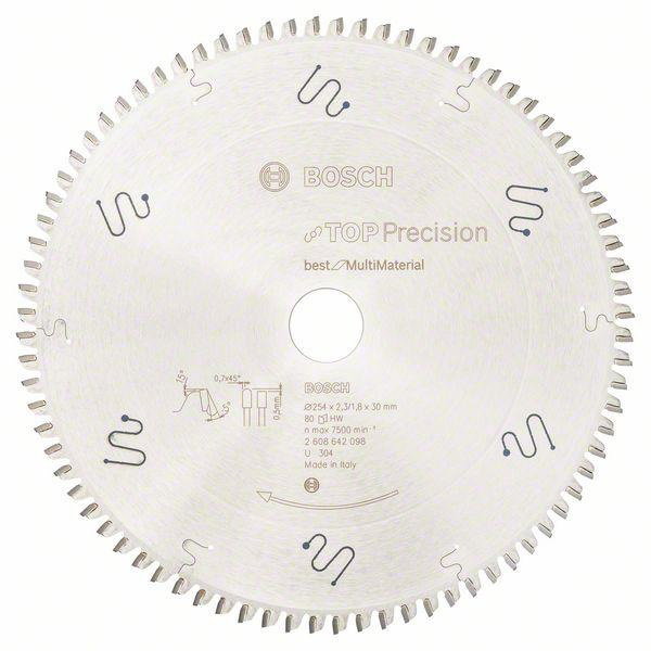 PIŁA TARCZOWA TOP PRECISION BEST FOR MULTI MATERIA 254 30/80 - B 2608642098