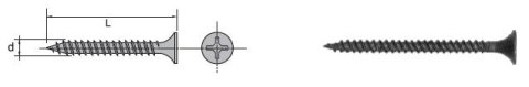 WKRĘT GIPS METAL FOSFATYZOWANY 4.2 70MM - 5.0 KG - MF-511-4270