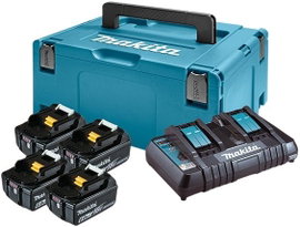ZESTAW ZASILAJĄCY 18V MAKPAC (4 BL1860B+DC18RD) (UN3480) - M 198091-4