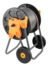 WÓZEK NA WĄŻ OGRODOWY,TWORZYWO, DO 60 M WĘŻA 1/2'' - T N15-793