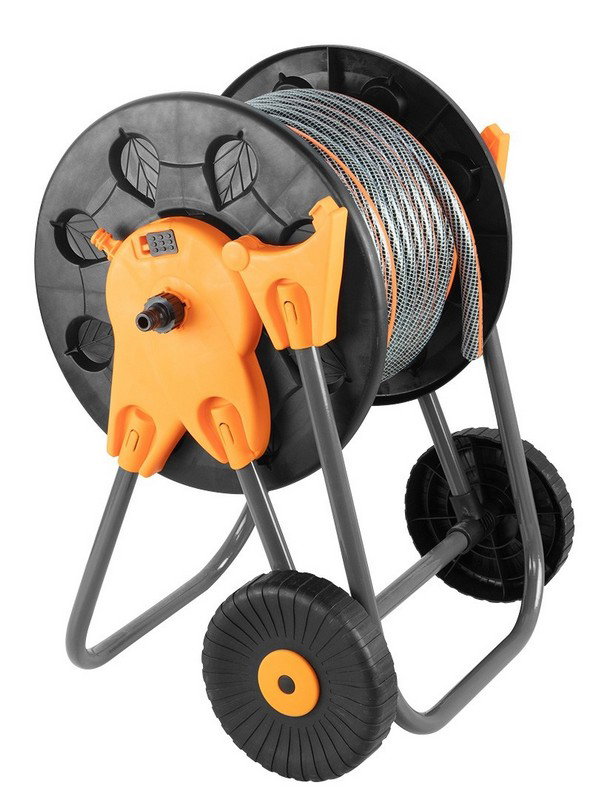WÓZEK NA WĄŻ OGRODOWY,TWORZYWO, DO 60 M WĘŻA 1/2'' - T N15-793