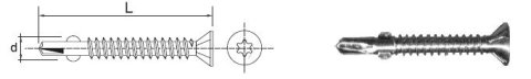 WKRĘT SAMOWIERTNY OCYNKOWANY TORX T30 6.3 50MM - 2.0 STO - 524 6.3 50