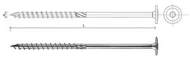 WKRĘT DO DREWNA Z KOŁNIERZEM NA TORX OCYNKOWANY 6 140MM T30 - 100.0 SZT - SPKK 6