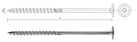 WKRĘT DO DREWNA Z KOŁNIERZEM NA TORX OCYNKOWANY 8 200MM T40 - 50.0 SZT - SPKK 8