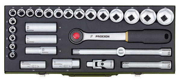 ZESTAW KLUCZY NASADOWYCH 29 CZĘŚCI 1/2'' 8-34MM - L/PR23000