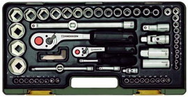 ZESTAW KLUCZY Z GRZECHOTKAMI 1/2'' 1/4'' 56 CZĘŚCI - L/PR23286