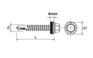 WKRĘT SAMOWIERTNY IMPAX Z EPDM 3.5MM RAL7024 4.8 19MM - 5.0 STO - 635207024 19
