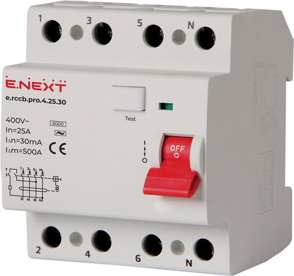 WYŁĄCZNIK RÓŻNICOWOPRĄDOWY RCCB.PRO 4P 25A 30MA - EX-P003018