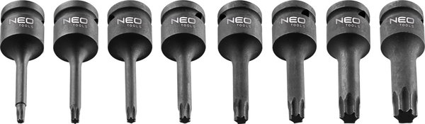 ZESTAW KLUCZY UDAROWYCH TORX 1/2 9 CZĘŚCI - T N08-712