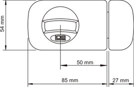 ZAMEK NAWIERZCHNIOWY 3 KLUCZE TB51 50MM BIAŁY - MP ZN TRC BI