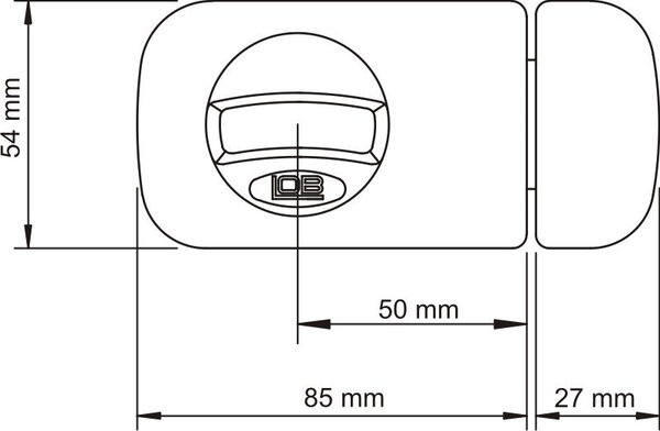 ZAMEK NAWIERZCHNIOWY 3 KLUCZE TB51 50MM BIAŁY - MP ZN TRC BI
