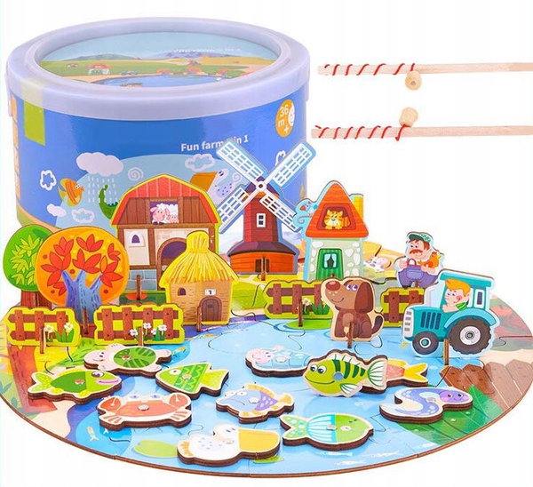 PUZZLE MAGNETYCZNE DO ŁOWIENIA FARMA ZKB-904
