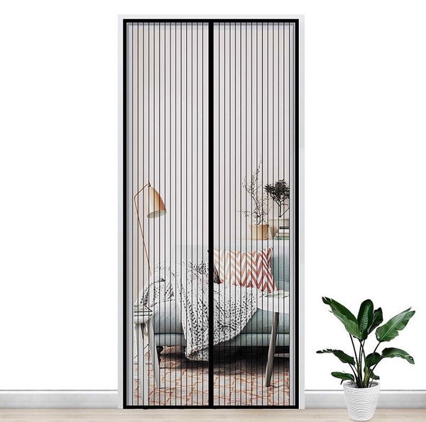 Moskitiera Magnetycznna Do Drzwi 100X210Cm Czarna