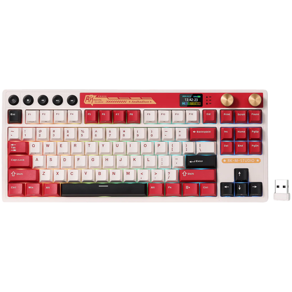 ROYAL KLUDGE RK M87 Famicom Gaming Keyboard Cream switch