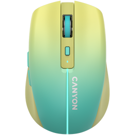 CANYON Mysz bezprzewodowa MW-44 Ładowanie USB-C Żółto - Niebieska