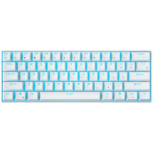 ROYAL KLUDGE RK61 White Gaming Keyboard Brown switch