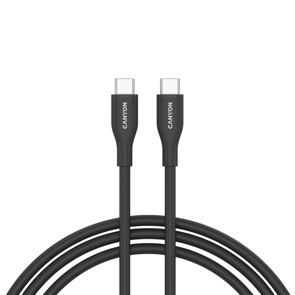 CANYON Kabel CC60SC10 C-C 60W 1m Silikonowy Czarny