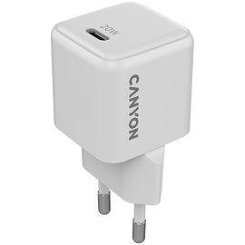 CANYON Ładowarka sieciowa CU20C GaN 20W 1xPD EU Biała