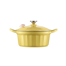 BUYDEEM Emaliowane naczynie żeliwne 3,9L, model CP551, kolor Mellow Yellow