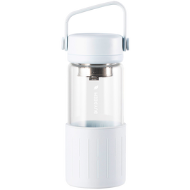 BUYDEEM Szklana butelka z zaparzaczem 300ml, model DG42, kolor Oat White