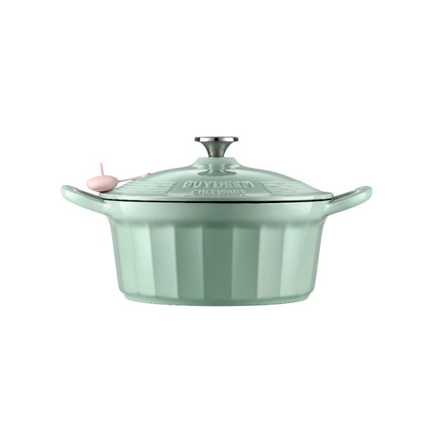 BUYDEEM Emaliowane naczynie żeliwne 3,9L, model CP551, kolor Cozy Greenish