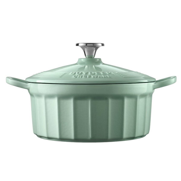 BUYDEEM Emaliowane naczynie żeliwne 2,9L, model CP521, kolor Cozy Greenish