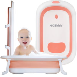 WANIENKA DLA DZIECI SKŁADANA NICEKIDS SILIKONOWA RÓŻOWA
