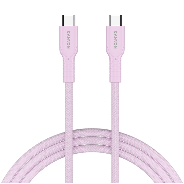 CANYON Kabel OnWire 60CL C-C 60W w oplocie 1m Różowy