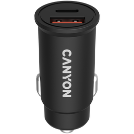 CANYON Ładowarka samochodowa C-20-03 PD 30W QC 3.0 18W USB-C USB-A Czarna