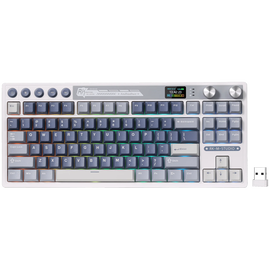 ROYAL KLUDGE RK M87 Ocean Blue Gaming Keyboard Cream switch