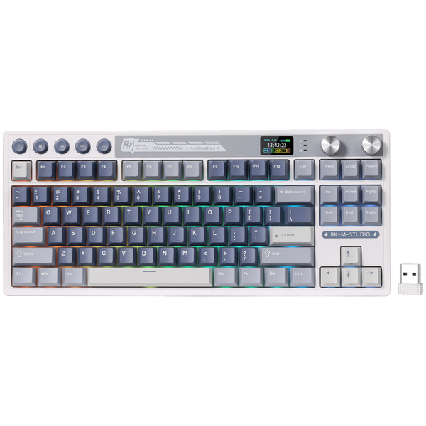 ROYAL KLUDGE RK M87 Ocean Blue Gaming Keyboard Cream switch