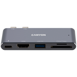 CANYON HUB DS-5 5 w 1 Thunderbolt 3 4k Szary