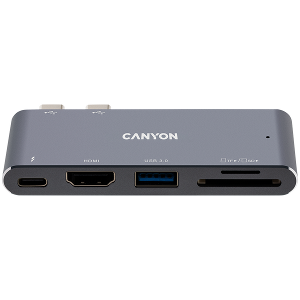 CANYON HUB DS-5 5 w 1 Thunderbolt 3 4k Szary