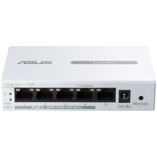 ASUS ExpertWiFi EBP15 5-Port GbE smart managed PoE+ switch, 4 PoE+ ports, 60W
