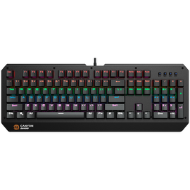 CANYON Klawiatura gamingowa Hazard GK-6 RGB US Przewodowa Czarna