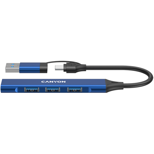 CANYON HUB DS-02 4 w 1 USB-A/C Niebieski