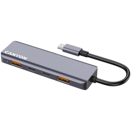CANYON HUB DS-18 5 w 1 USB-C Szary