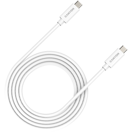CANYON Kabel UC-42 USB-C do USB-C 240W 20Gbps 4k 2m Biały