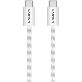 CANYON Kabel OnWire 60MG C-C 60W Magnes w oplocie 1m Biały
