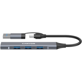CANYON HUB DS-02 4 w 1 USB-A/C Szary
