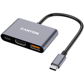 CANYON HUB DS-4 3 w 1 USB-C Szary