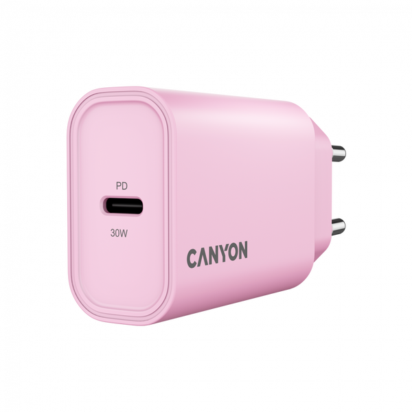 CANYON Ładowarka sieciowa OnCharge 30CL 30W 1xPD EU Różowa