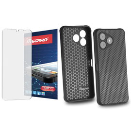 Szkło hybrydowe do HAMMER BLADE VA 5G - 6.56" + ETUI silikonowe czarne TPU